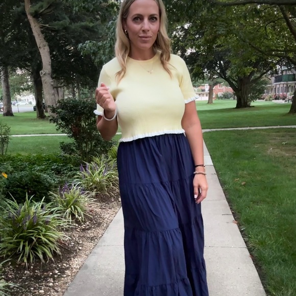 Yellow Ruffle Trim Top - Picture 5 of 8